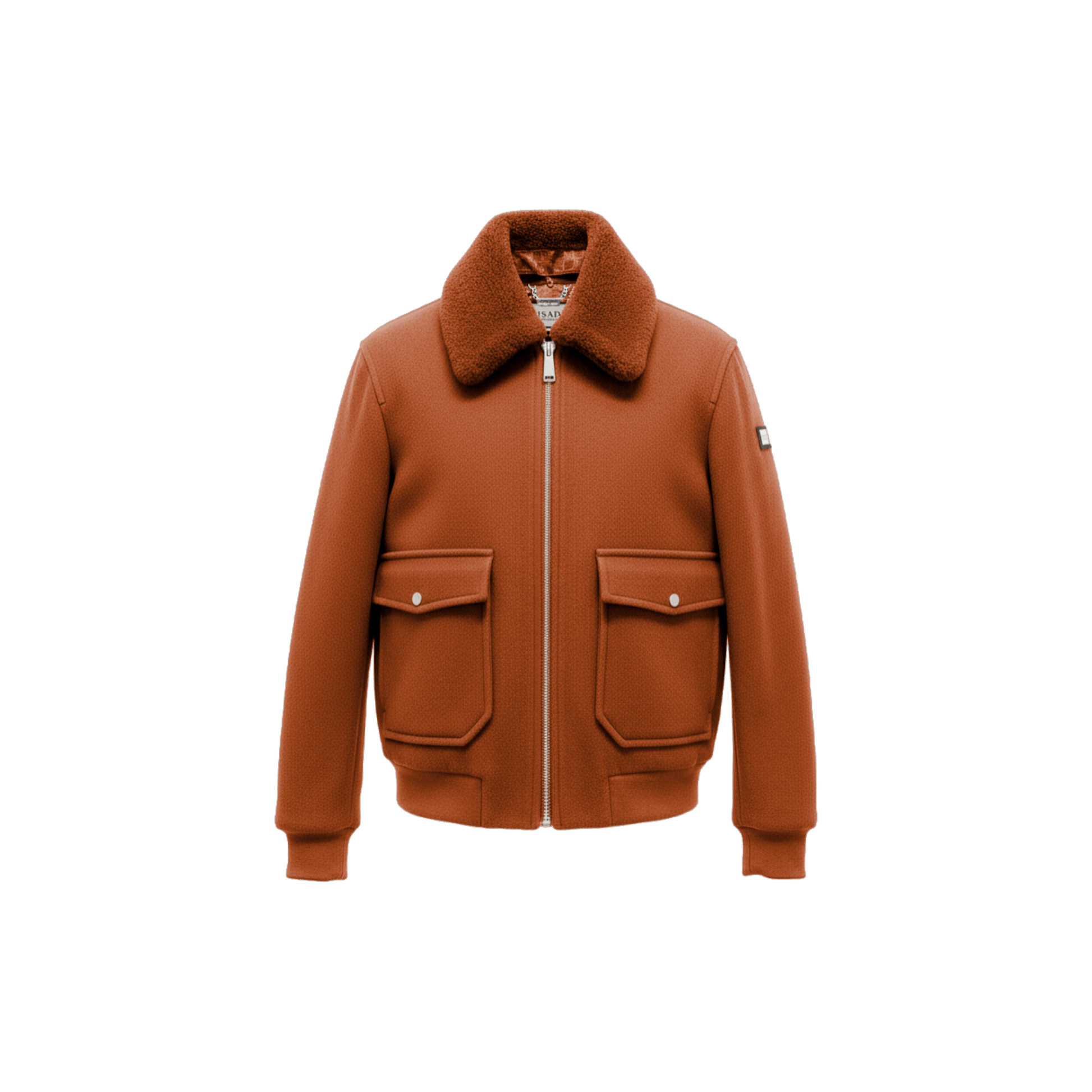 Wool‑Blend Jacket with Shearling Collar - Gisada.com