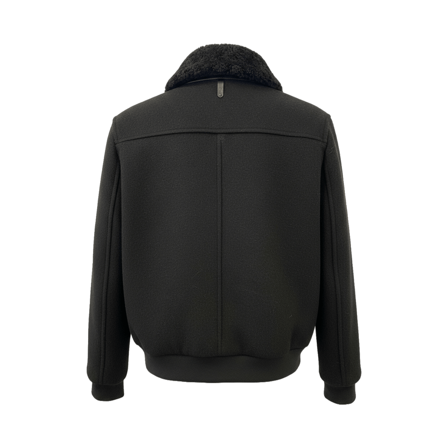 Wool‑Blend Jacket with Shearling Collar - Gisada.com