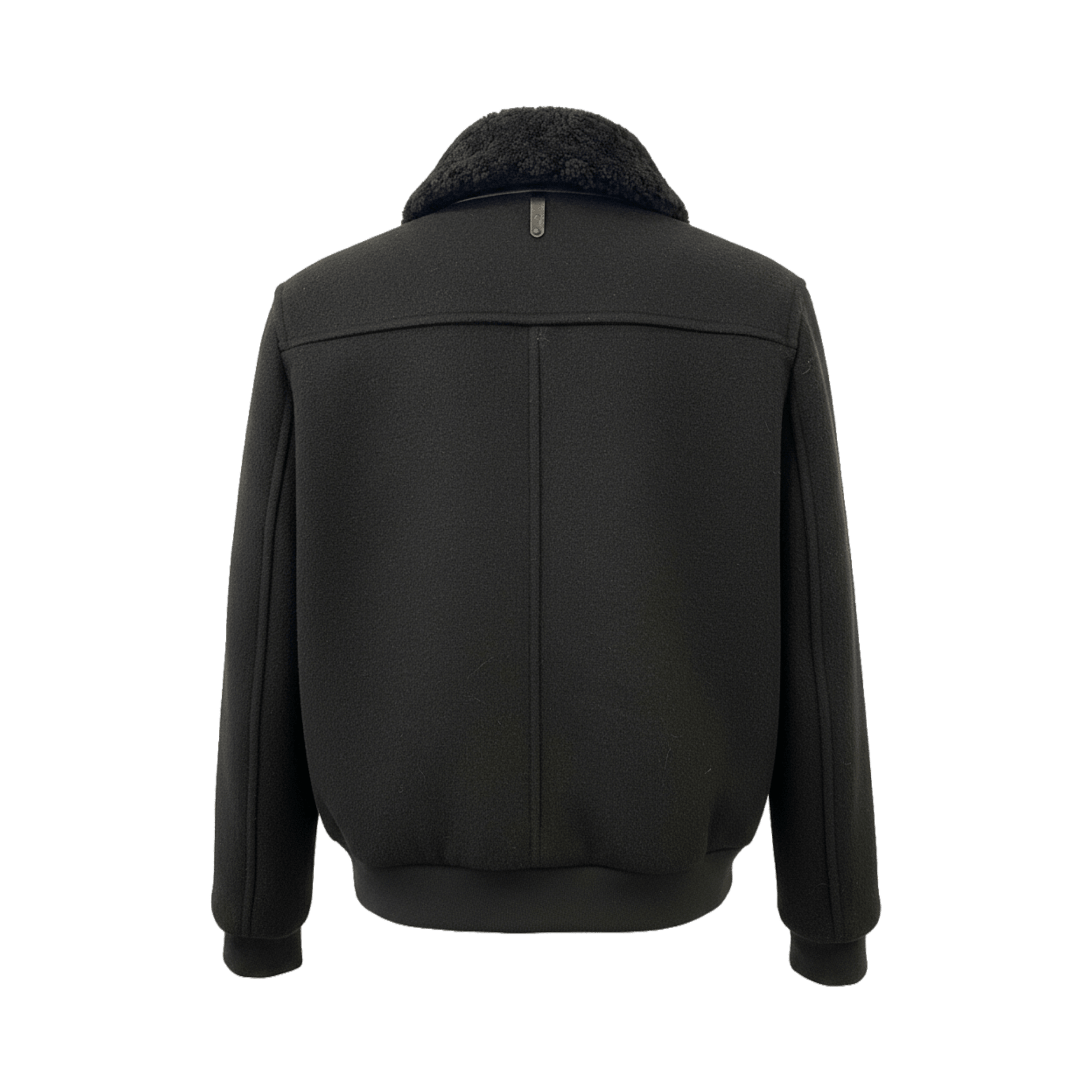 Wool‑Blend Jacket with Shearling Collar - Gisada.com