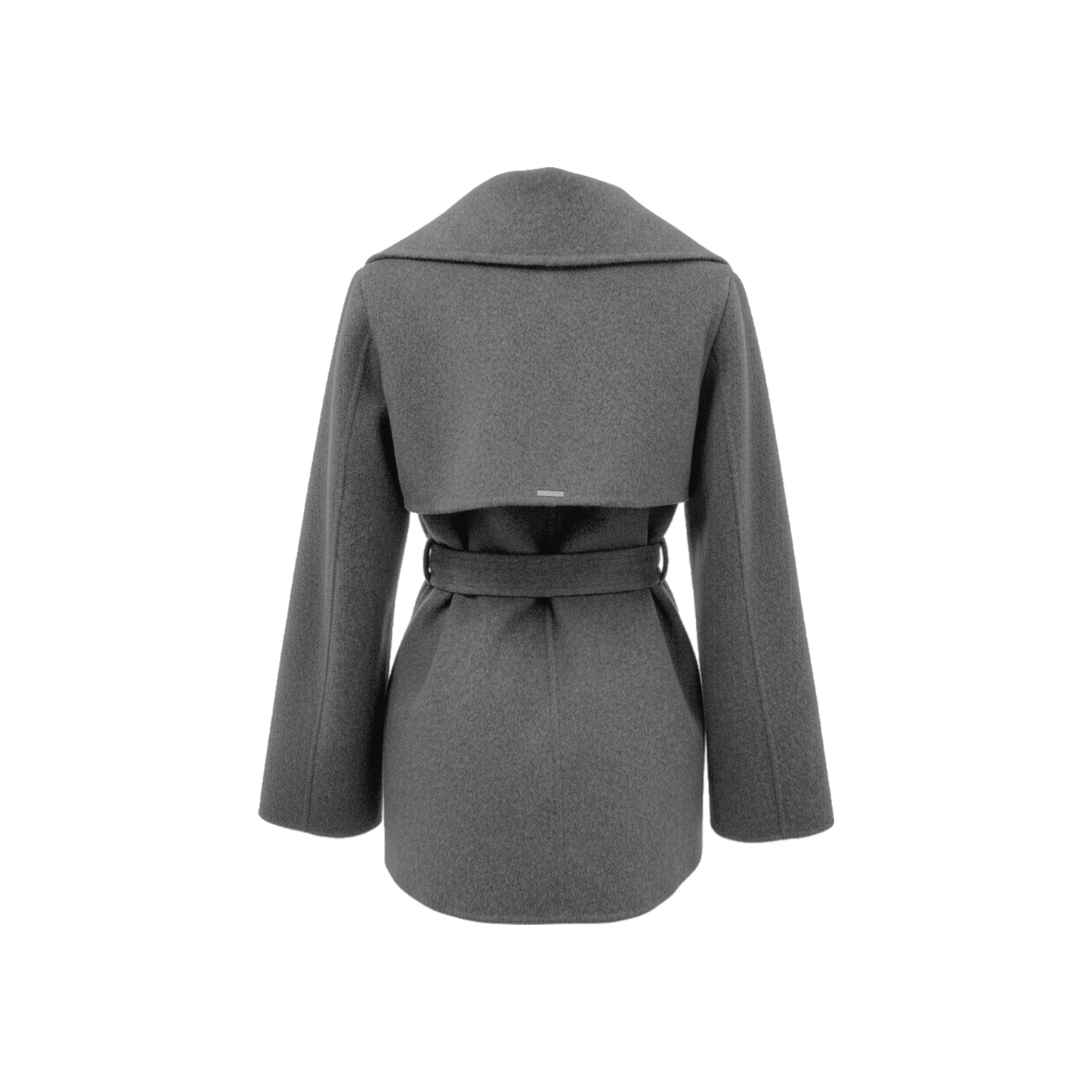 Wool‑Blend Wrap Coat with Belt - Gisada.com