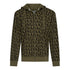 Zip - Up Hoodie in Midweight Cotton with Allover Print - Gisada.com