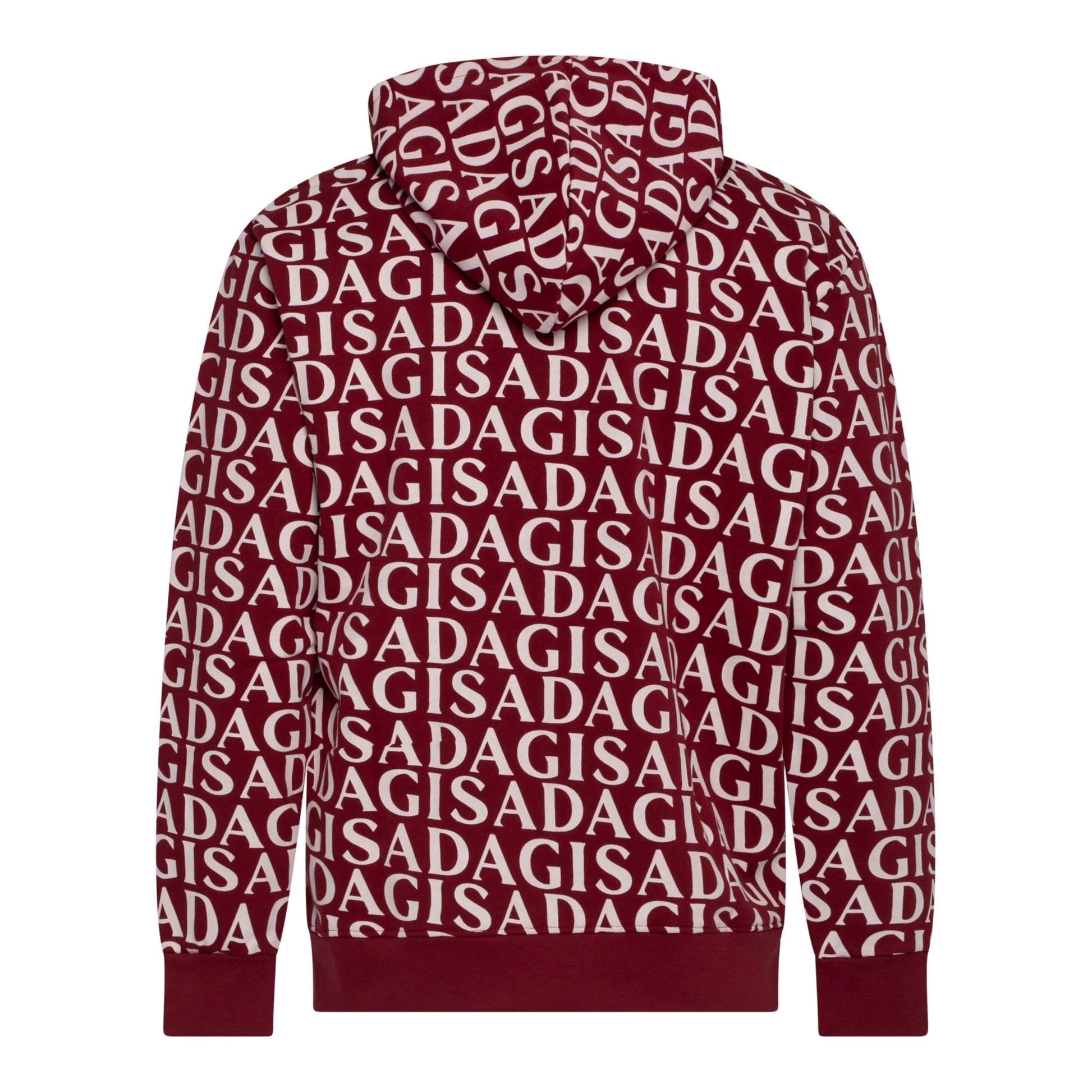 Zip - Up Hoodie in Midweight Cotton with Allover Print - Gisada.com