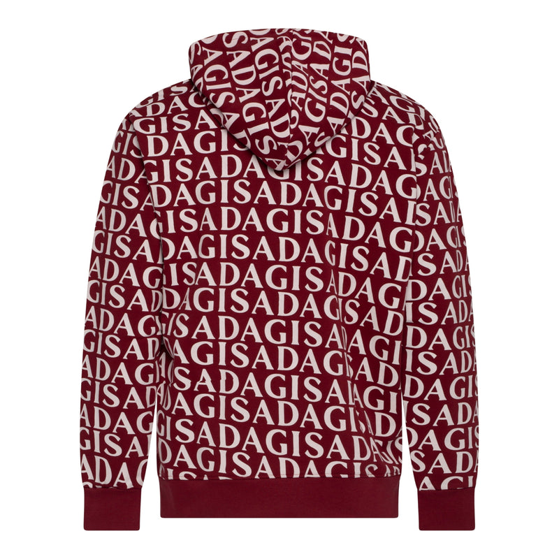 Zip-Up Hoodie in Midweight Cotton with Allover Print