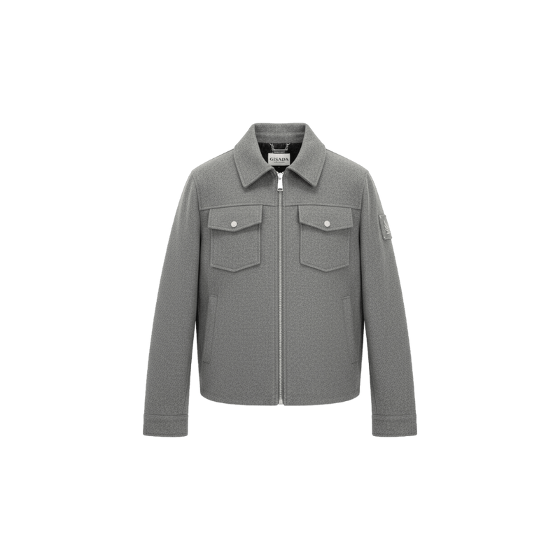 Zip‑Up Jacket with Chest Pockets - Gisada.com
