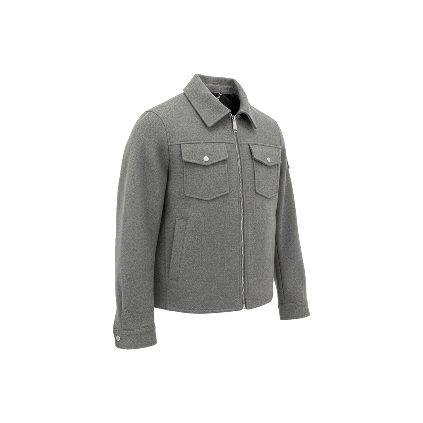 Zip‑Up Jacket with Chest Pockets - Gisada.com