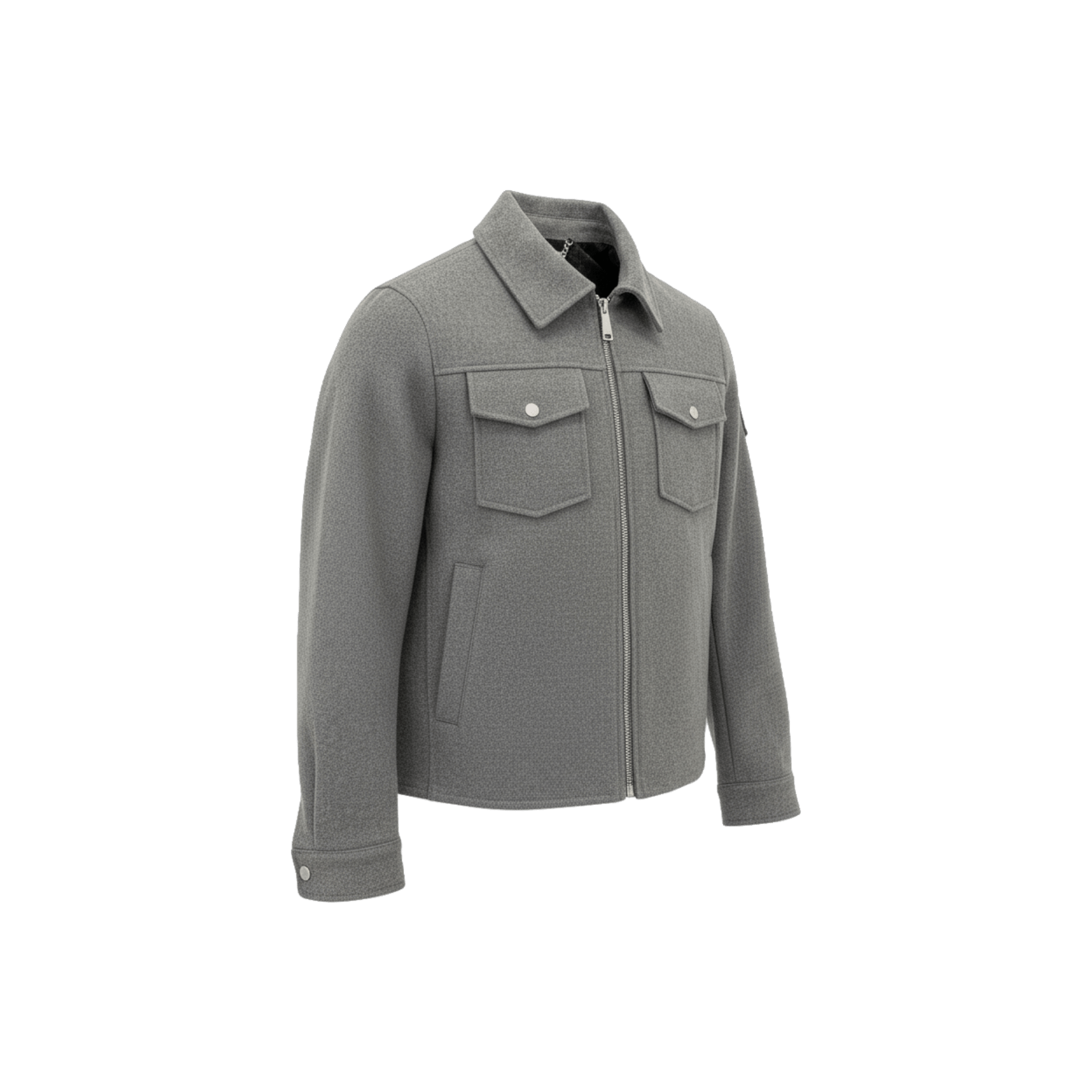 Zip‑Up Jacket with Chest Pockets - Gisada.com