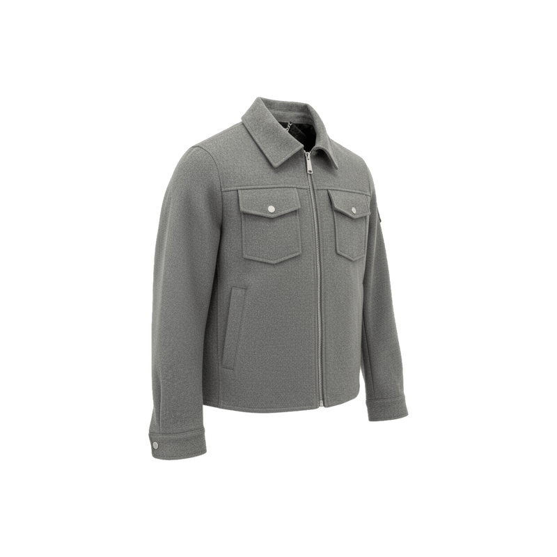Zip‑Up Jacket with Chest Pockets - Gisada.com