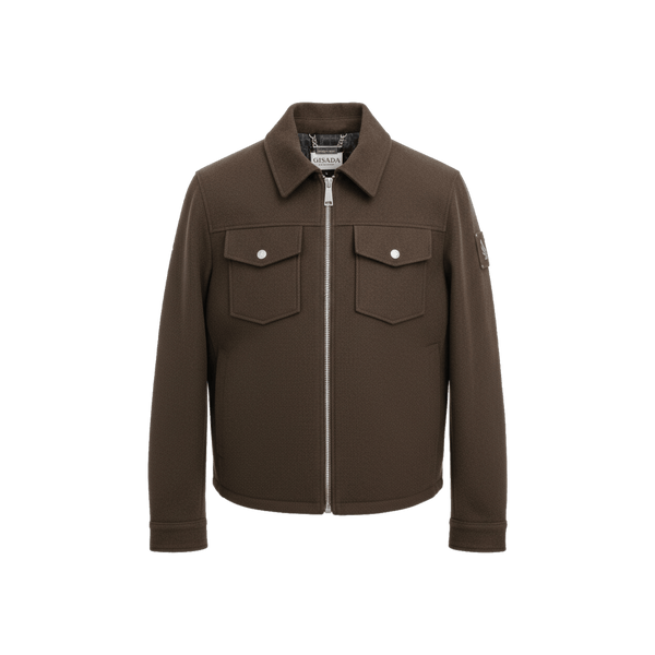 Zip‑Up Jacket with Chest Pockets - Gisada.com