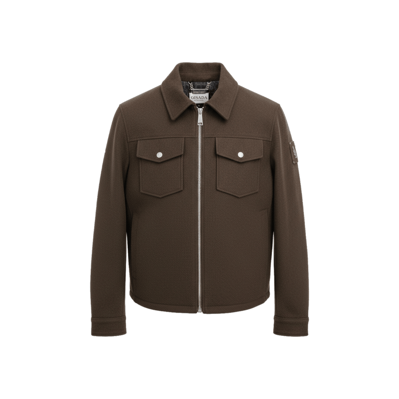 Zip‑Up Jacket with Chest Pockets - Gisada.com